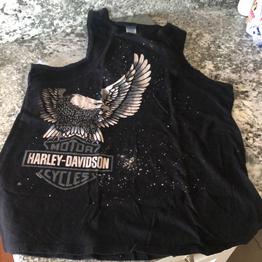 Women’s SZ L Harley racer back T.